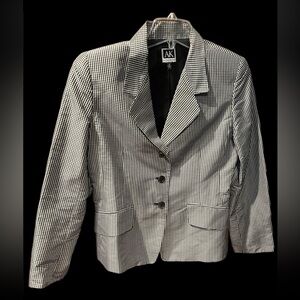 Ann Klein size 8p houndstooth blazer